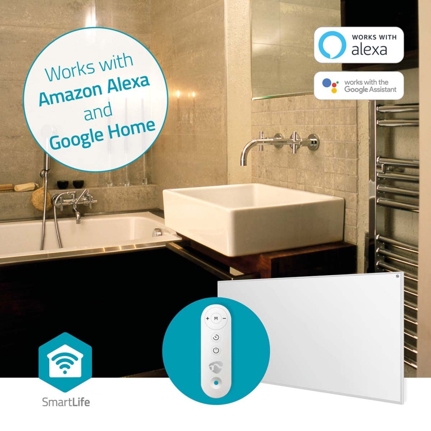 Infračervený vykurovací panel 700W/230V 120x62 cm IP44 Wi-Fi Tuya + diaľkové ovládanie