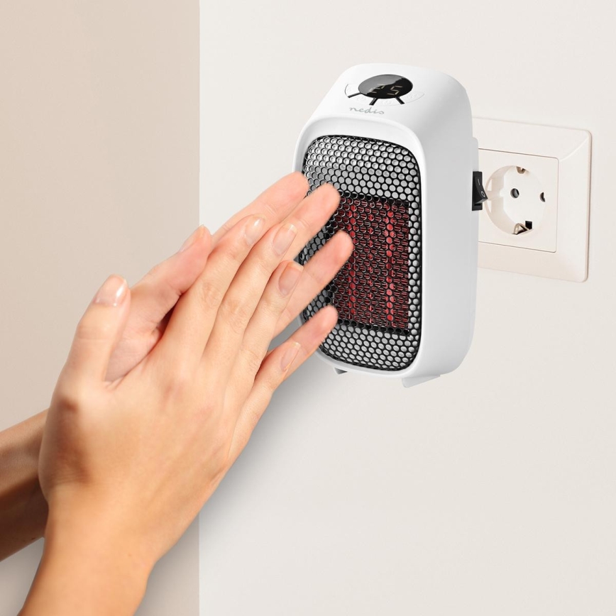 Ohrievač do zásuvky s termostatom a LCD displejom 400W/230V