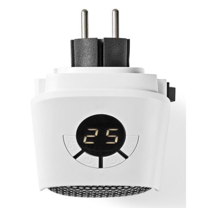 Ohrievač do zásuvky s termostatom a LCD displejom 400W/230V