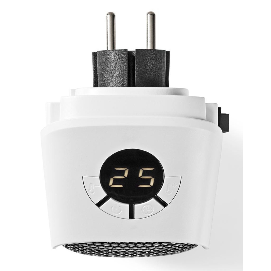 Ohrievač do zásuvky s termostatom a LCD displejom 400W/230V