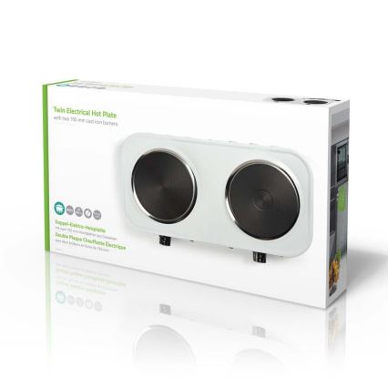 Dvojitý elektrický varič 2x15,5 cm 2000W/230V