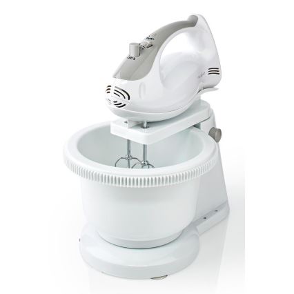 Ručný šľahač s misou 200W/230V biela