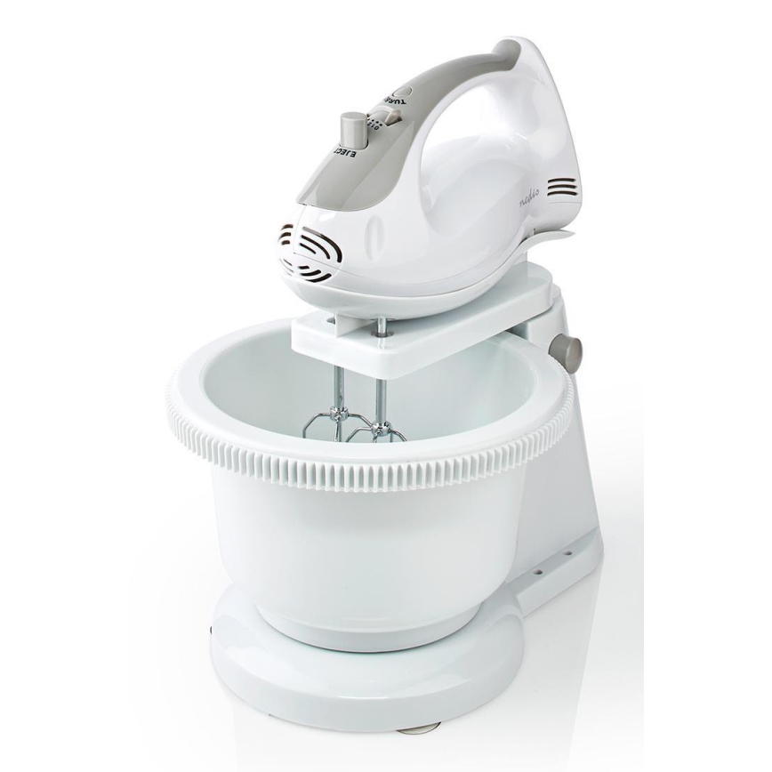 Ručný šľahač s misou 200W/230V biela