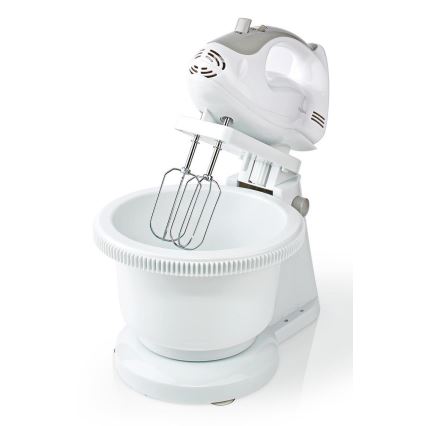 Ručný šľahač s misou 200W/230V biela