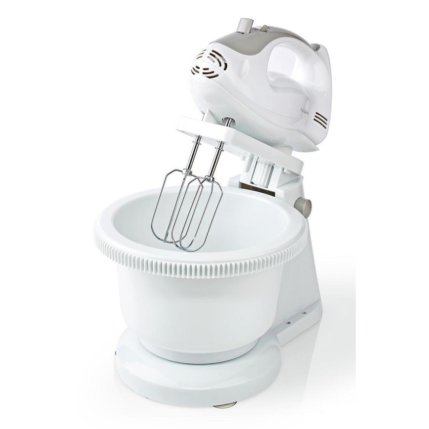 Ručný šľahač s misou 200W/230V biela