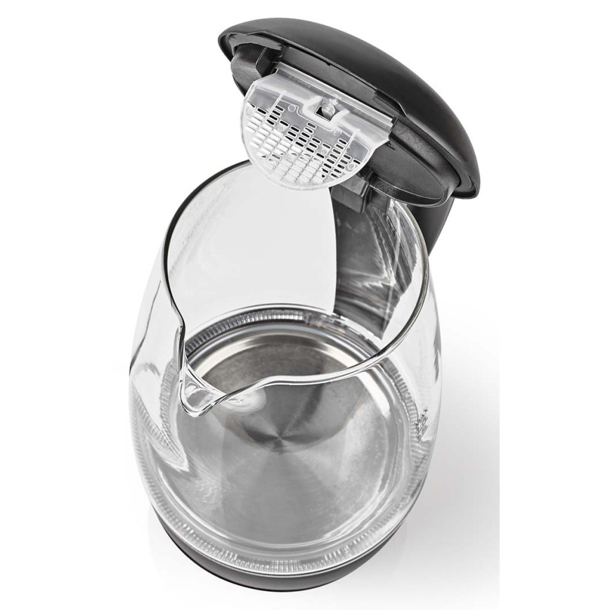 Rýchlovarná kanvica s LED podsvietením 1,7 l 2200W/230V čierna