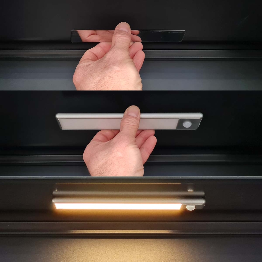 LED Nabíjacie magnetické osvetlenie skrine so senzorom pohybu LED/1W/1100 mAh 3000K