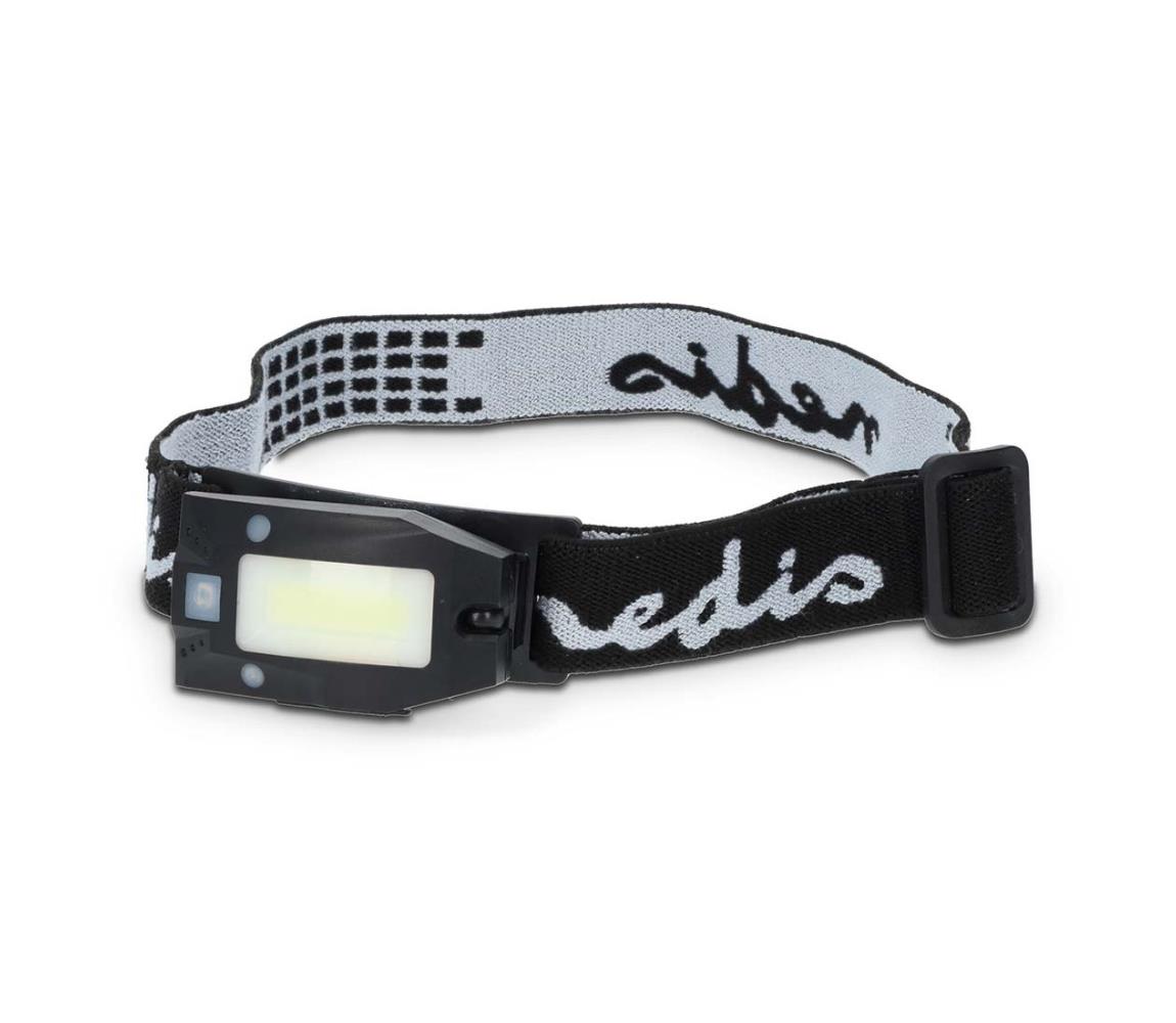 LHLR05WBK - stmievaná nabíjateľná LED čelovka so senzorom LED/5V 500 mAh IPX4 čierna LHLR05WBK