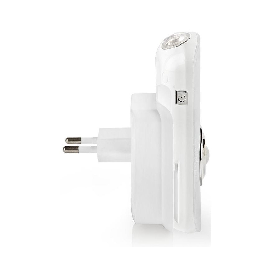 LED Nočné svetlo so senzorom a funkciou baterky LED/1,2W/230V