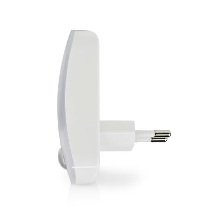LED Orientačné svietidlo so senzorom pohybu a súmraku do zásuvky LED/0,55W/230V biela