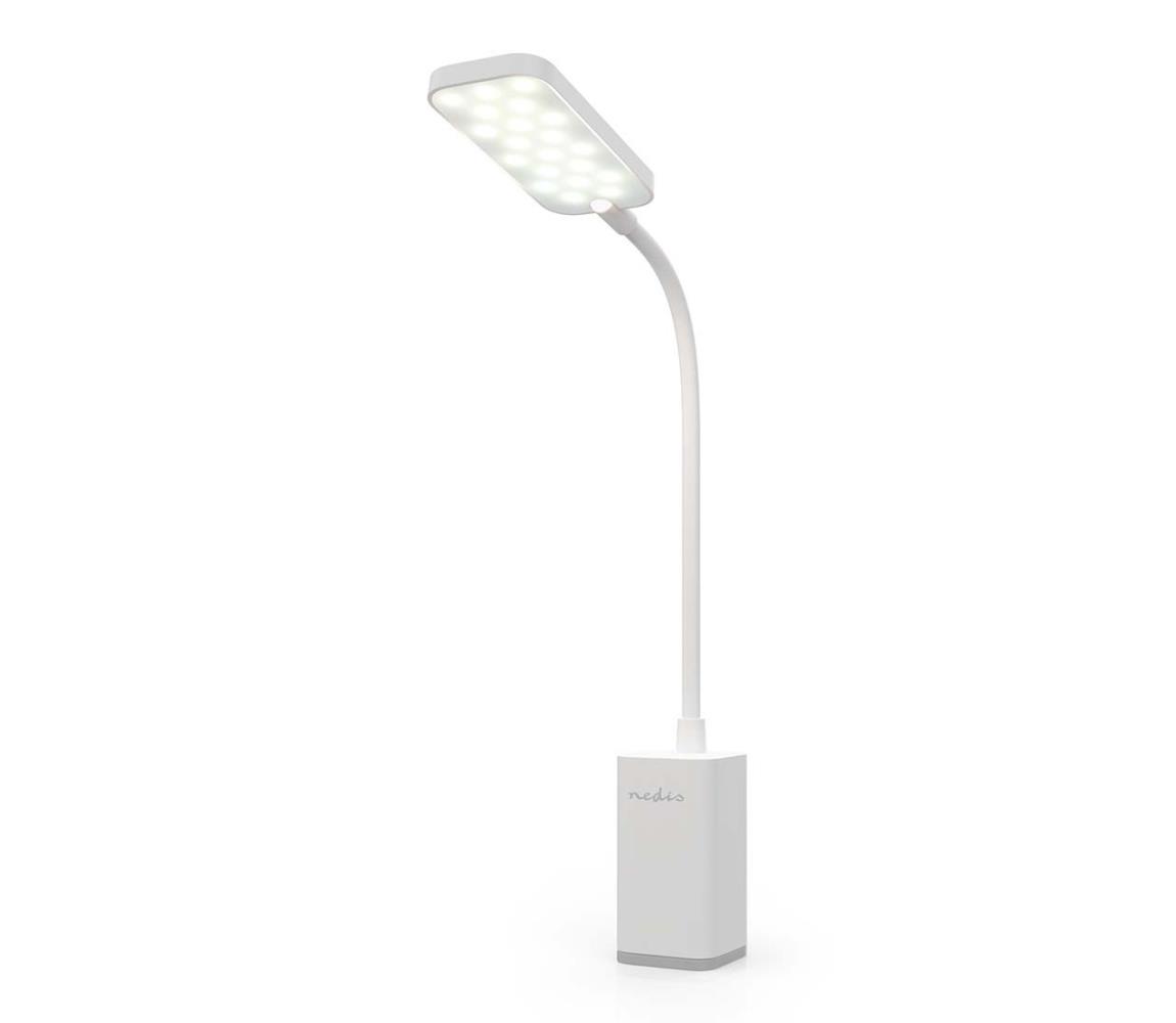 LTLR10WT - LED stmievateľná nabíjateľná dotyková stolná lampa so svorkou LED/5W/1200 mAh biela LTLR10WT