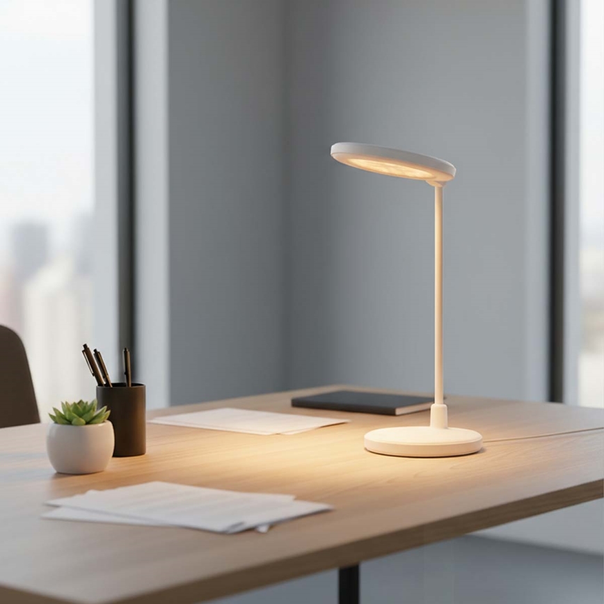 LED stmievateľná nabíjateľná dotyková lampa so zrkadlom LED/6W/1200 mAh 3000/4000/5700K CRI 90 biela