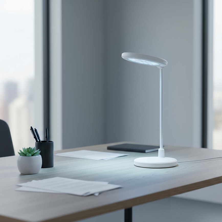 LED stmievateľná nabíjateľná dotyková lampa so zrkadlom LED/6W/1200 mAh 3000/4000/5700K CRI 90 biela
