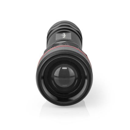 LED stmievateľná nabíjateľná hliníková baterka LED/10W/5V 2200 mAh IPX7 čierna