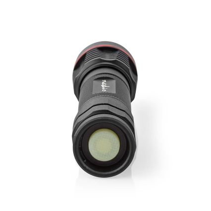 LED stmievateľná nabíjateľná hliníková baterka LED/10W/5V 2200 mAh IPX7 čierna