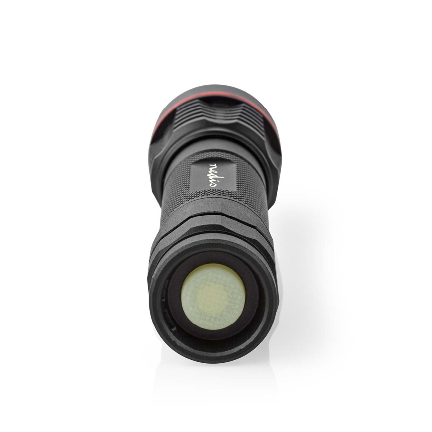 LED stmievateľná nabíjateľná hliníková baterka LED/10W/5V 2200 mAh IPX7 čierna