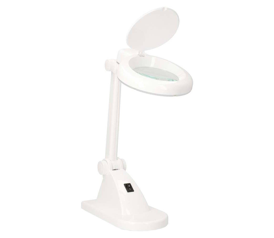 MAGLE1WT - LED stolná lampa s lupou LED/6W/230V biela MAGLE1WT
