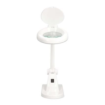 LED stolová lampa s lupou LED/6W/230V biela