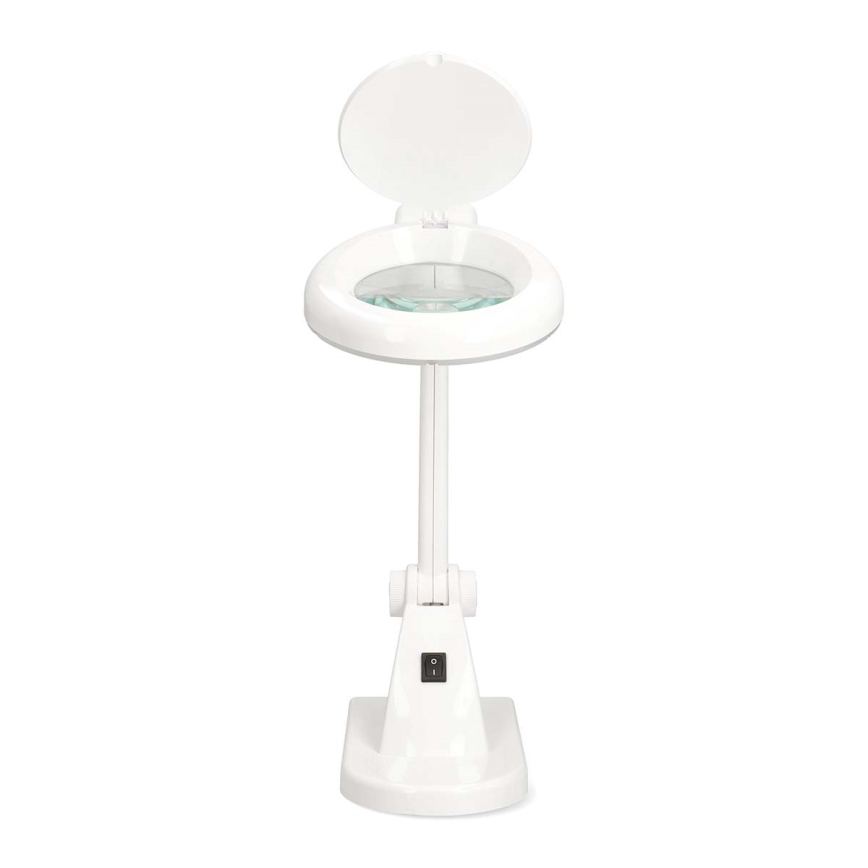 LED stolová lampa s lupou LED/6W/230V biela
