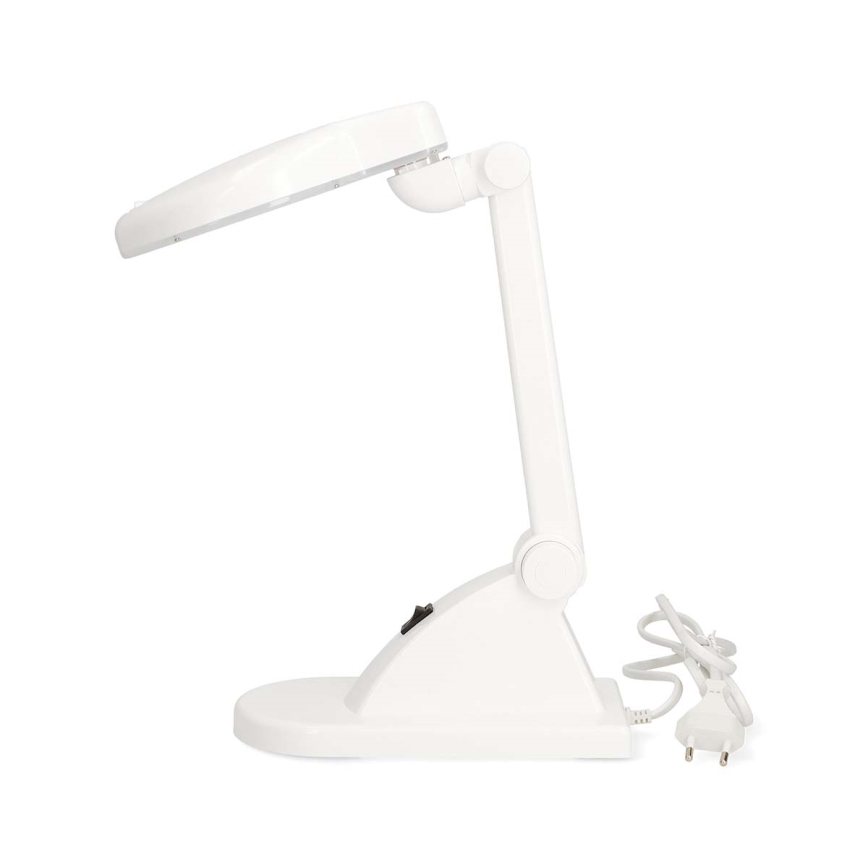 LED stolová lampa s lupou LED/6W/230V biela