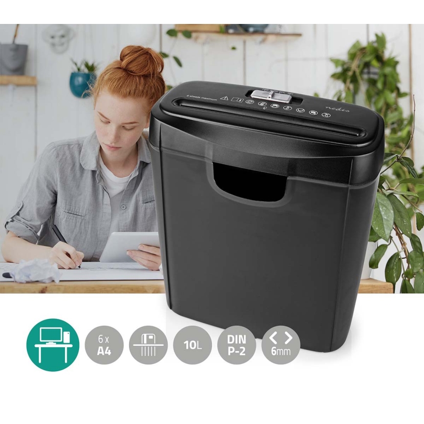 Skartovač papiera A4 objem 10 l 230 V čierna