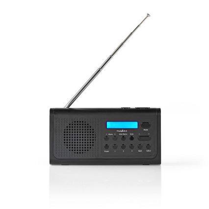 Rádio s hodinami a funkciou alarmu 3W/FM/DAB