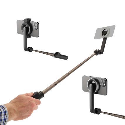 Magnetická skladacia selfie tyč 2v1 so stojanom + diaľkovým ovládaním