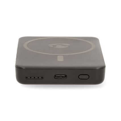 Powerbanka 2v1 magnetická s bezdrôtovým nabíjaním MagSafe 5000 mAh čierna