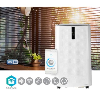 Inteligentná mobilná klimatizácia 3v1 vrátane kompletného príslušenstva 1010W/230V 9000 BTU Wi-Fi + diaľkové ovládanie