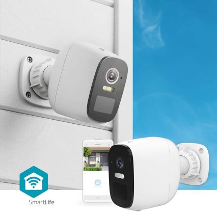 Inteligentná vonkajšia nabíjacia kamera so senzorom SmartLife 4MP Quad HD 1440p 5V/5200mAh Wi-Fi Tuya IP66