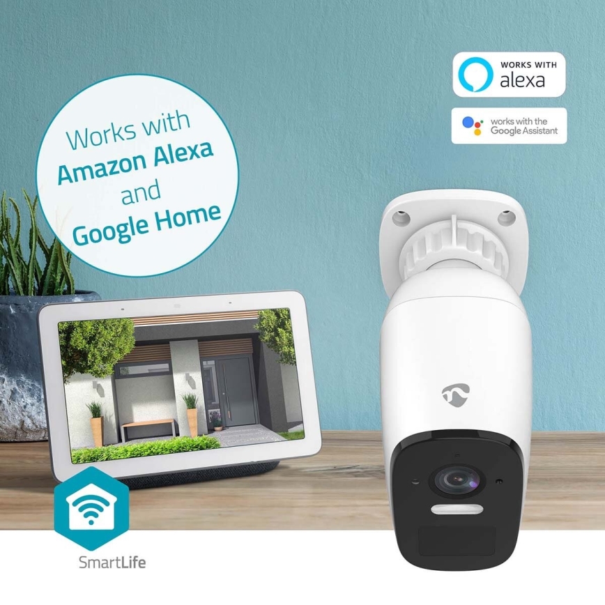 Inteligentná vonkajšia nabíjacia kamera so senzorom SmartLife 4MP Quad HD 1440p 5V/5200mAh Wi-Fi Tuya IP66