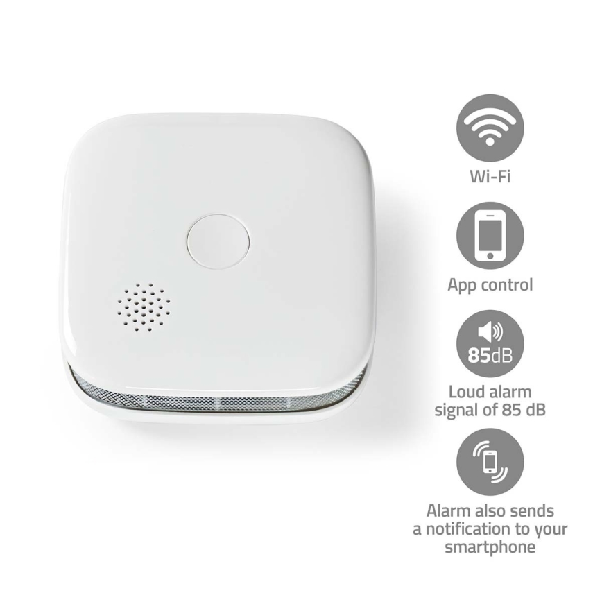 Dymový hlásič SmartLife 3V/1xCR123A Wi‑Fi Tuya