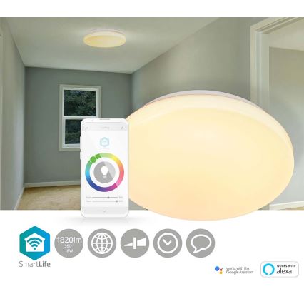 LED RGBW Stmievateľné stropné svietidlo SmartLife LED/18W/230V 3000-6500K Wi-Fi