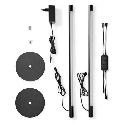 SADA 2x LED RGBIC Stmievateľná stolná lampa SmartLife LED/36W/230V 55 cm 2700-6500K Wi-Fi Tuya + diaľkové ovládanie