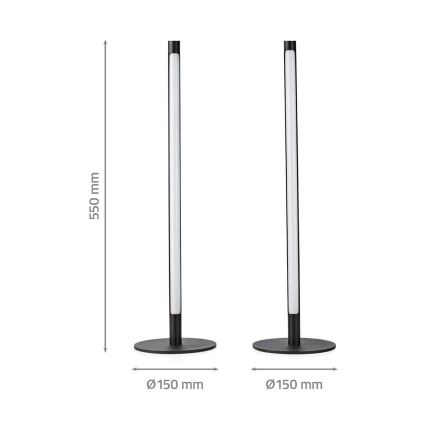 SADA 2x LED RGBIC Stmievateľná stolná lampa SmartLife LED/36W/230V 55 cm 2700-6500K Wi-Fi Tuya + diaľkové ovládanie