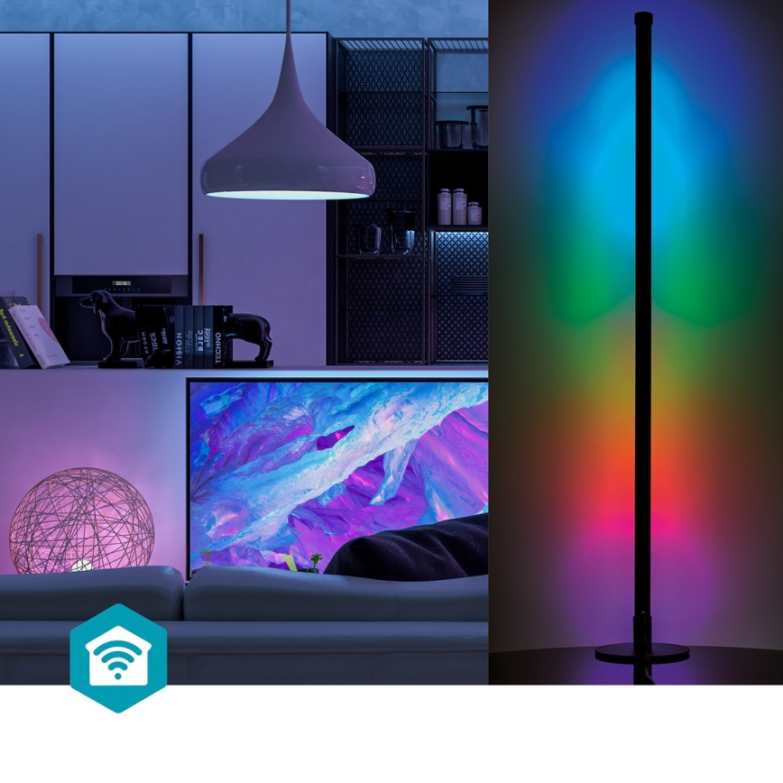 LED RGBIC Stmievateľná stojacia lampa Smartlife LED/10W/230V 100,5 cm 2700-6500K Wi-Fi Tuya + diaľkové ovládanie
