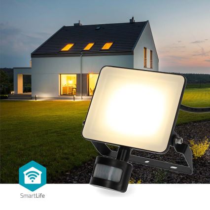LED Stmievateľný reflektor so snímačom pohybu SmartLife LED/20W/230V 3000-6500K IP44 Wi-Fi