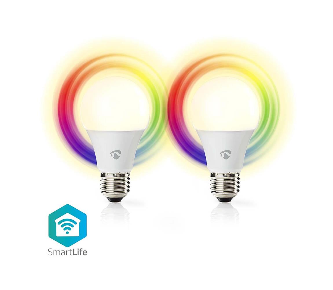 SmartLife klasik, Wi-Fi, E27, 806 lm, 9 W, RGB Teplá studená biela, 2ks WIFILRC20E27