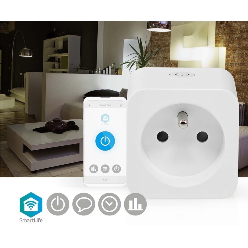 Inteligentná zásuvka 3680W/230V/ Typ E/16A Wi-Fi
