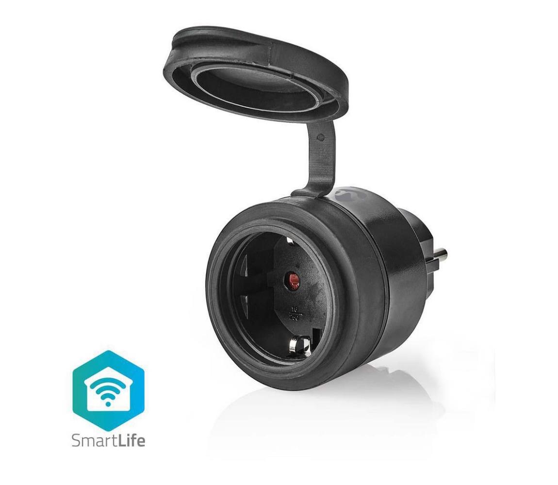 WIFIPO110FBK - Inteligentná zásuvka 3680W/230V/Schuko Typ F/16A Wi-Fi IP44 čierna