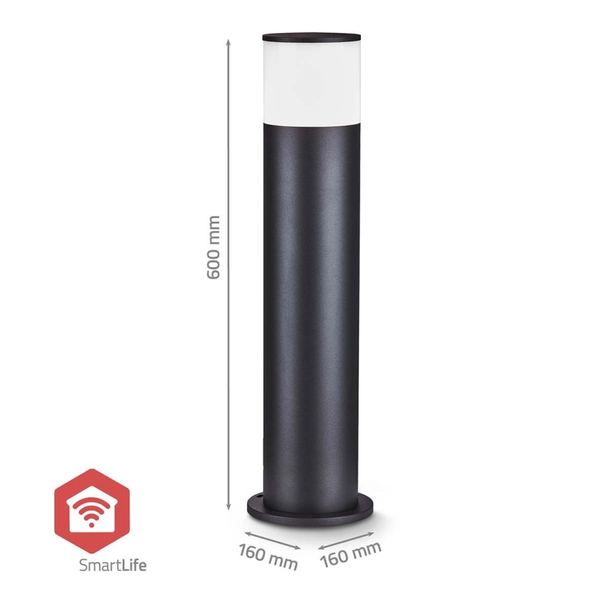 LED RGBW stmievateľná vonkajšia lampa SmartLife LED/10W/230V IP65 Wi-Fi Tuya čierna