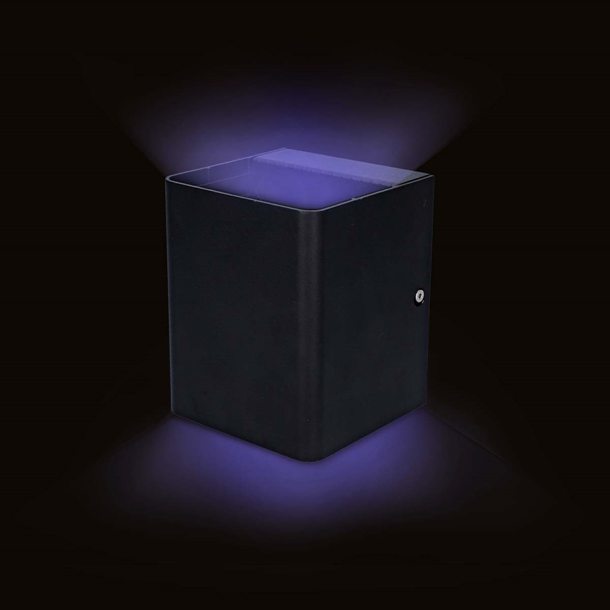 LED RGBW Stmievateľné vonkajšie nástenné svietidlo SmartLife LED/12W/230V IP65 Wi‑Fi Tuya čierna