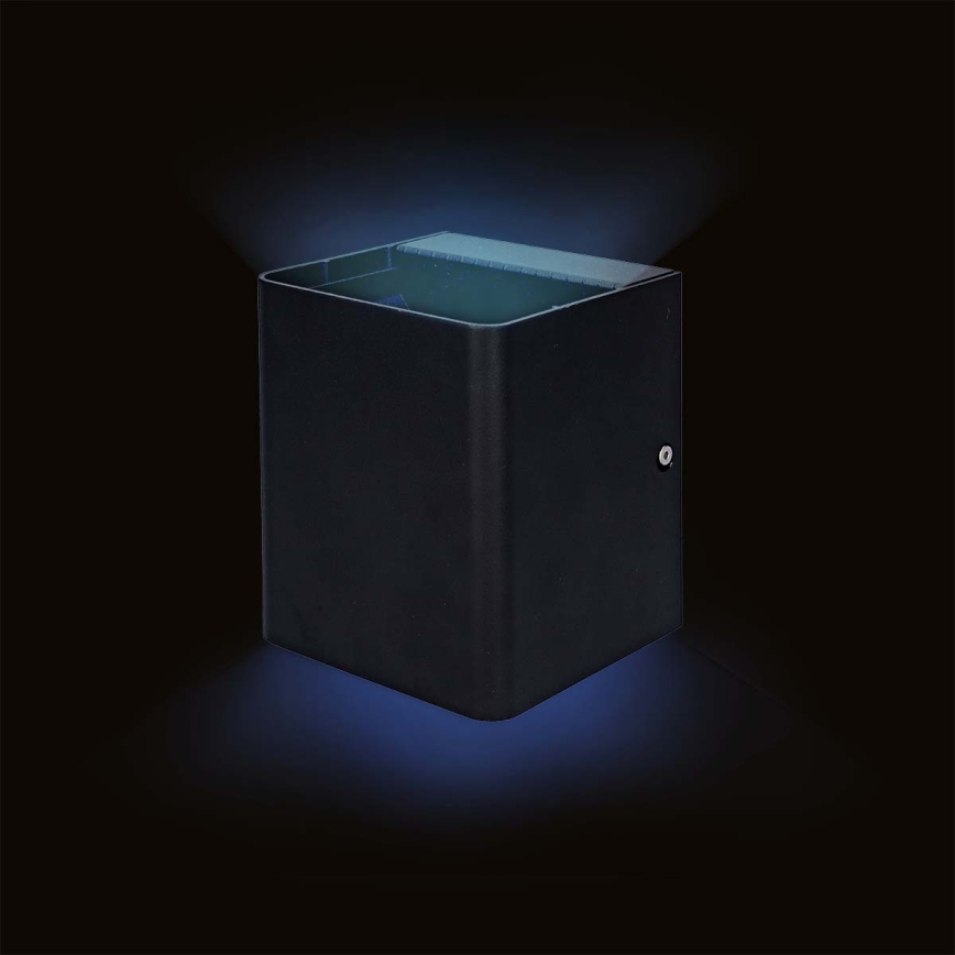 LED RGBW Stmievateľné vonkajšie nástenné svietidlo SmartLife LED/12W/230V IP65 Wi‑Fi Tuya čierna