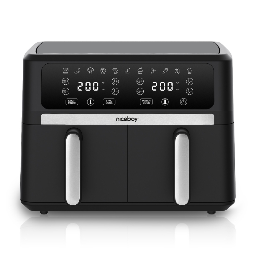 Niceboy AirFryer DUO - Duálna teplovzdušná fritéza 9 l 2400W/230V