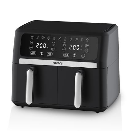 Niceboy AirFryer DUO - Duálna teplovzdušná fritéza 9 l 2400W/230V