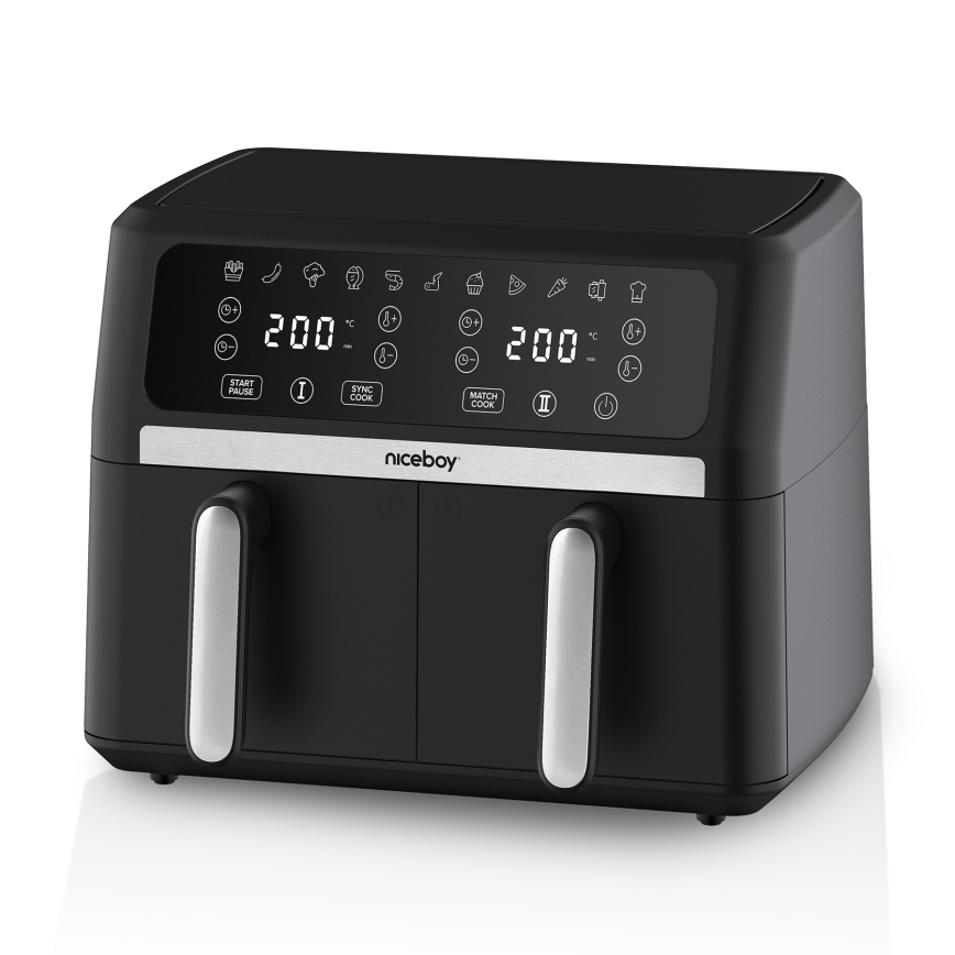Niceboy AirFryer DUO - Duálna teplovzdušná fritéza 9 l 2400W/230V