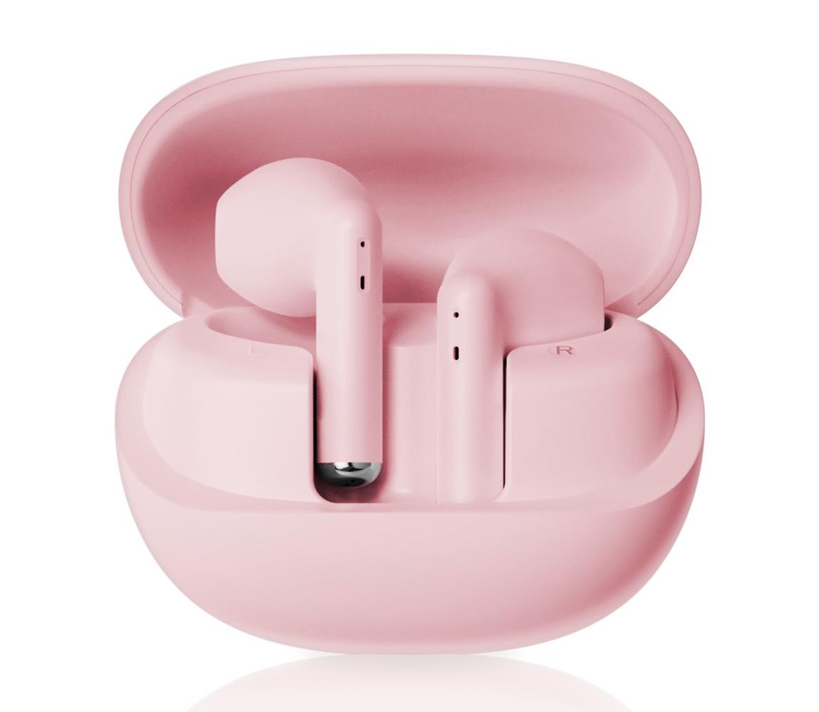 Niceboy Beans 4 - Bezdrôtové slúchadlá 300 mAh + 2x 35 mAh IPX4 ružové beans-4-pink