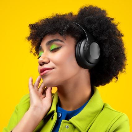 Niceboy HIVE Aura 5 ANC - Bezdrôtové slúchadlá s mikrófonom a ANC čierna