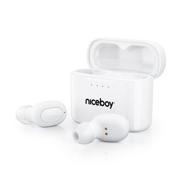 Niceboy HIVE Podsie 4 - Bezdrôtové slúchadlá IP54 biela