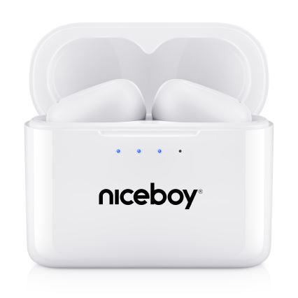 Niceboy HIVE Podsie 4 - Bezdrôtové slúchadlá IP54 biela